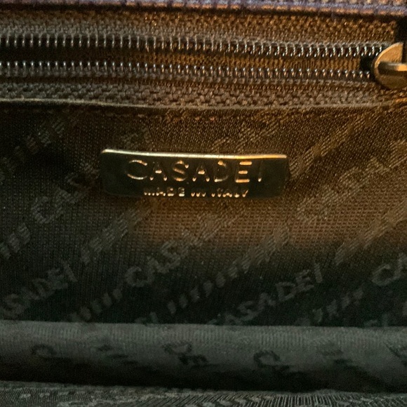 CASADEI Python Skin Blue Bag - Picture 3 of 5